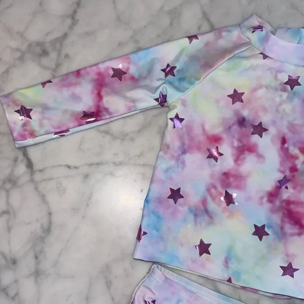 Andy & Evan Tie Dye Rash Guard Set 0/3
